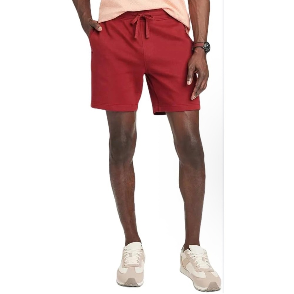 Goodfellow & Co Mens 7" Swim Trunks with Liner Coral Orange Short Medium NWT